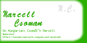 marcell csoman business card